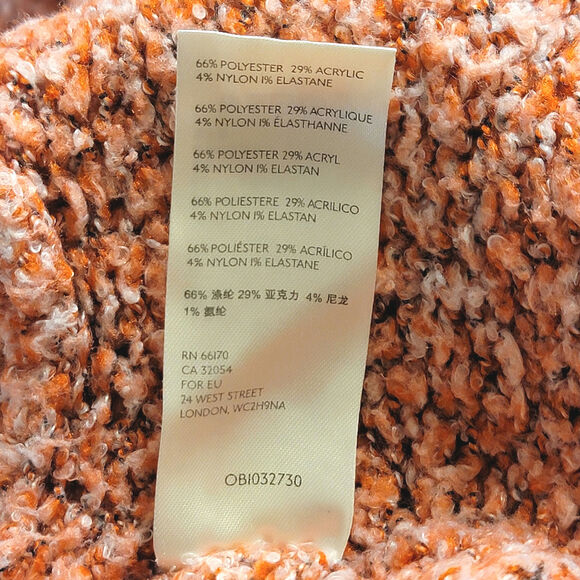 Free People Cowl Neck Knit Sweater Oversized Relaxed Fit Casual Boho Red Pink S - Picture 13 of 16